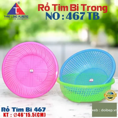 Rổ tim bi 467 – rổ nhựa Ø46cm ảnh 2