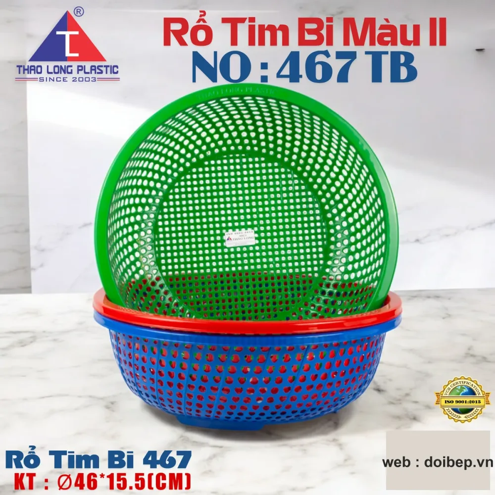 Rổ tim bi 467 – rổ nhựa Ø46cm