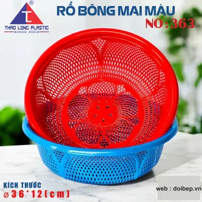 Rổ bông mai 363 – rổ nhựa Ø36cm ảnh 2