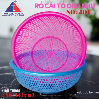 Rổ cải tổ ong 401 – rổ nhựa Ø40cm