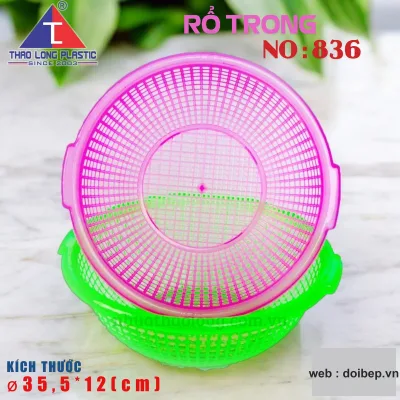 Rổ tai 836 – rổ nhựa có quai Ø35,5cm