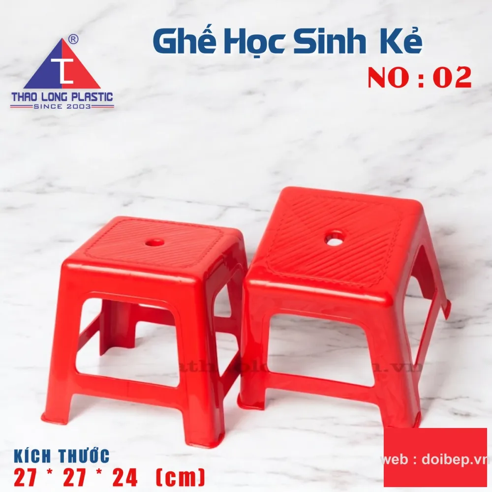 Ghế học sinh mặt kẻ 02 – ghế nhựa trường học mặt ngồi 27,5cm