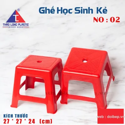 Ghế học sinh mặt kẻ 02 – ghế nhựa trường học mặt ngồi 27,5cm