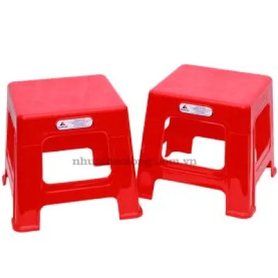 Ghế đẩu nhựa 176 – mặt hoa, mặt trăng 28,5x28,5x25,5cm