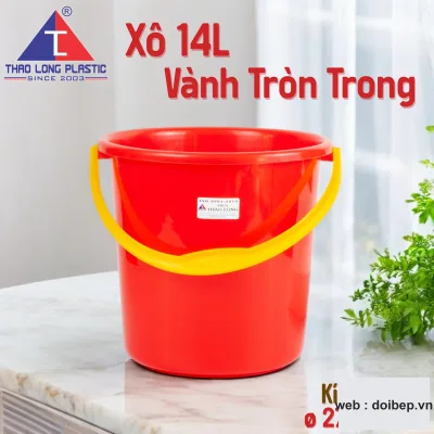 Xô 14 lít vành tròn – xô nhựa Ø27cm cao 26cm