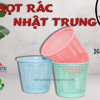 Sọt rác Nhật trung 2002 – sọt rác nhựa 27,5x25,5x19cm