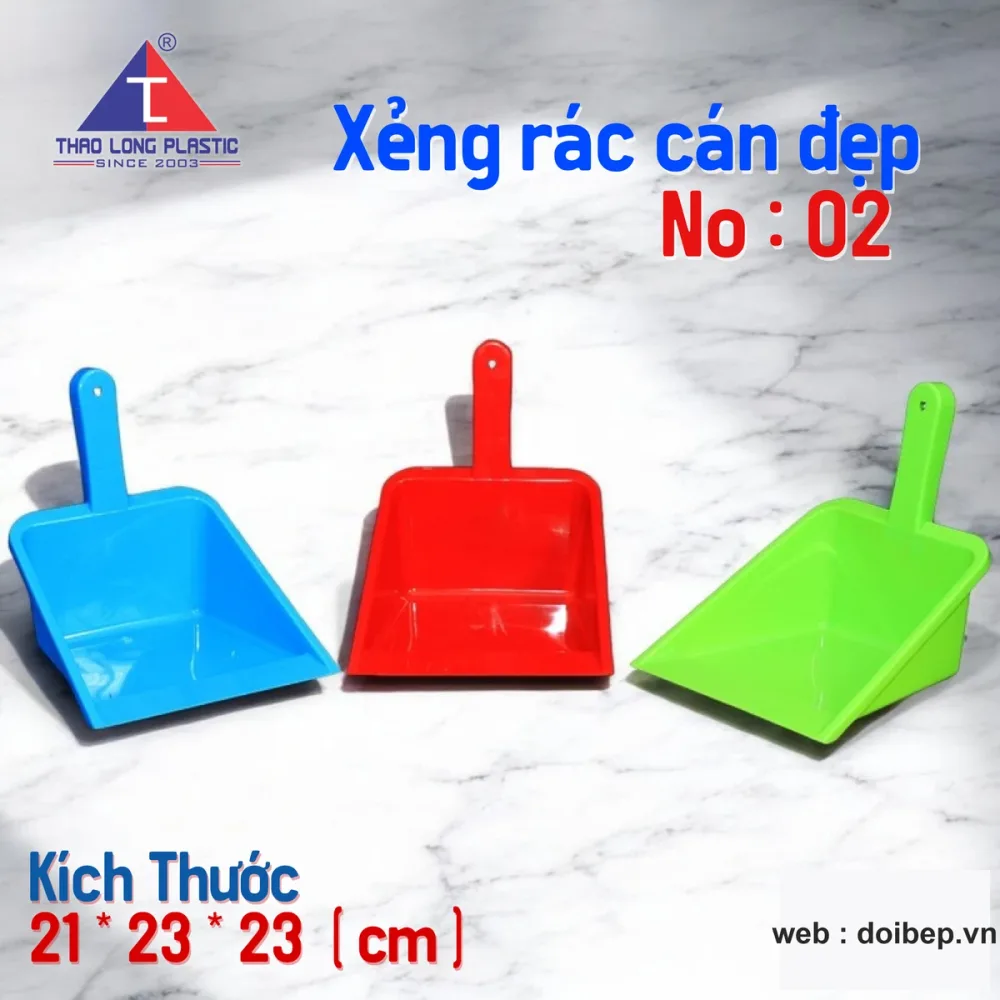 Hót rác cán 02 – xẻng hót rác nhựa có cán dài