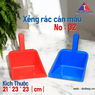 Hót rác cán 02 – xẻng hót rác nhựa có cán dài ảnh 2