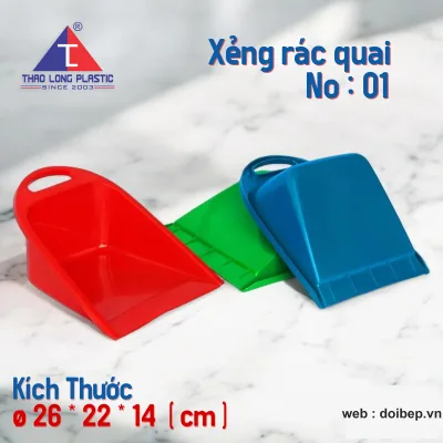 Hót rác có quai 01 – xẻng hót rác nhựa cầm tay