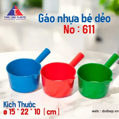 Gáo nhựa múc canh – 5 mã cán 22 đến 28cm ảnh 2