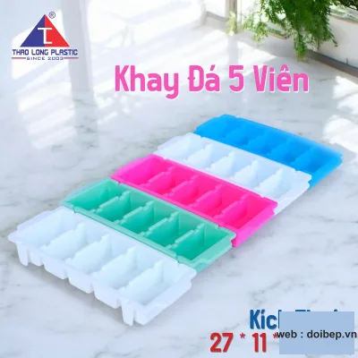 Khay đá viên nhựa – 5, 6, 12 và 16 viên ảnh 2