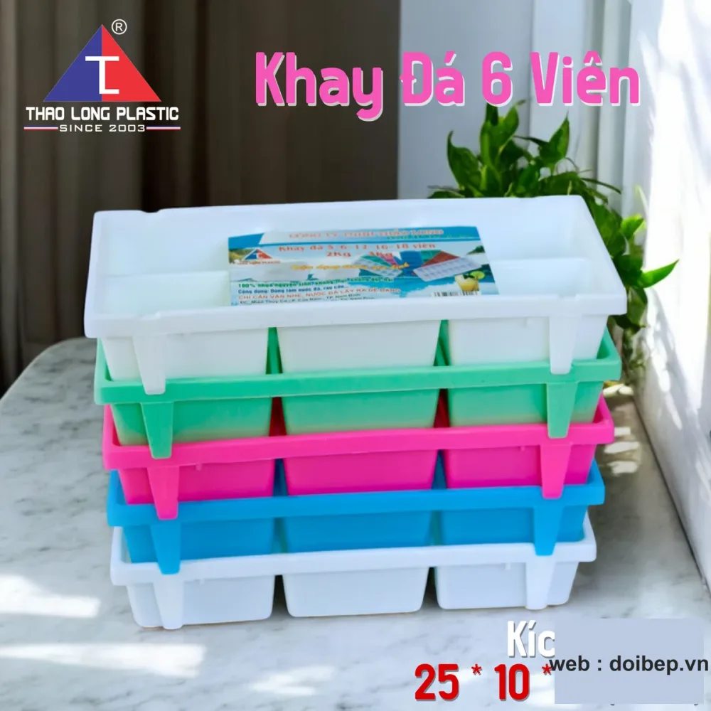 Khay đá viên nhựa – 5, 6, 12 và 16 viên