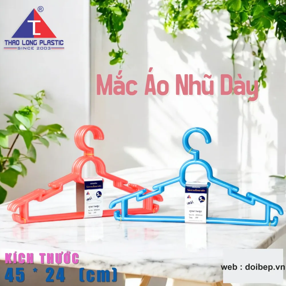 Mắc áo nhựa dày – mắc áo 45x24cm bản đẹp và dẻo