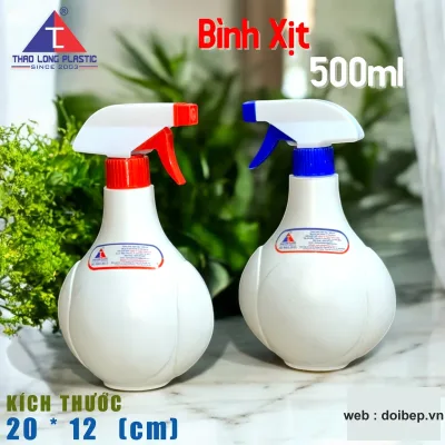 Bình xịt nhựa 500ml – bình xịt 20x12cm