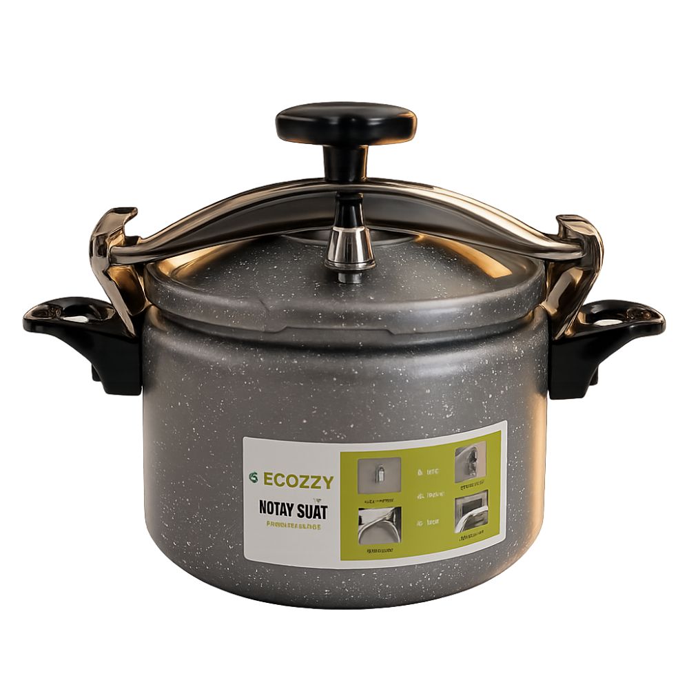 Nồi áp suất 5 lít Ecozzy cao cấp Nấu được bếp từ, gas, hồng ngoại