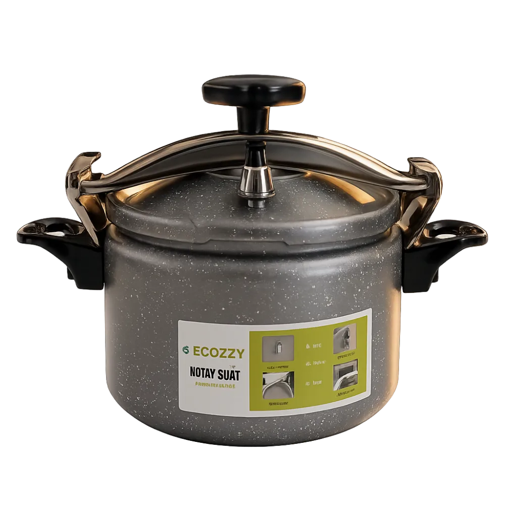 Nồi áp suất 5 lít Ecozzy cao cấp Nấu được bếp từ, gas, hồng ngoại