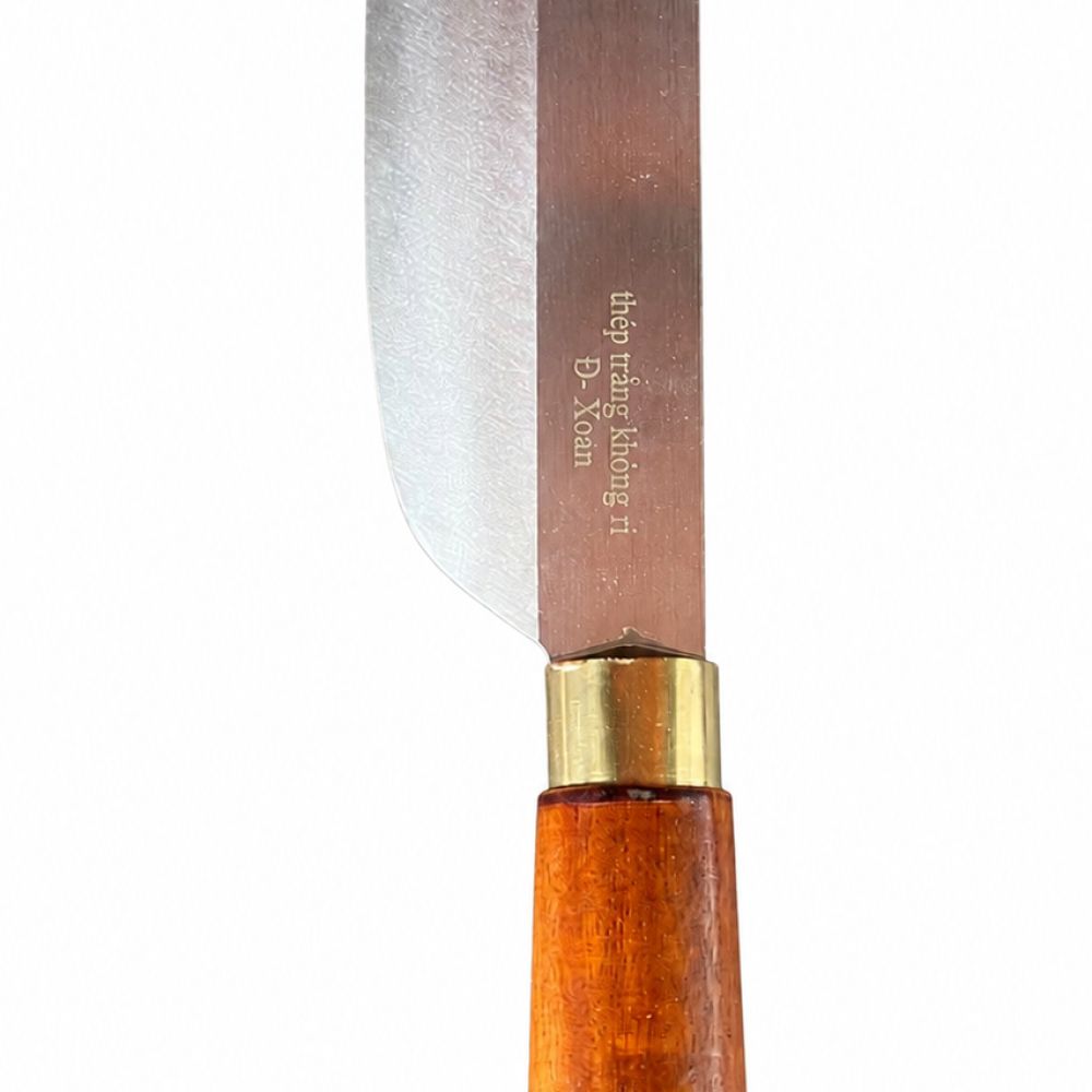 Dao thái rèn thép không gỉ làng nghề An Tiêm - cán gỗ, dài 32cm ảnh 3