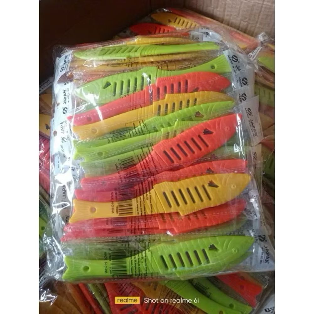 Dao gọt hoa quả mini vỏ bọc hình cá ảnh 3