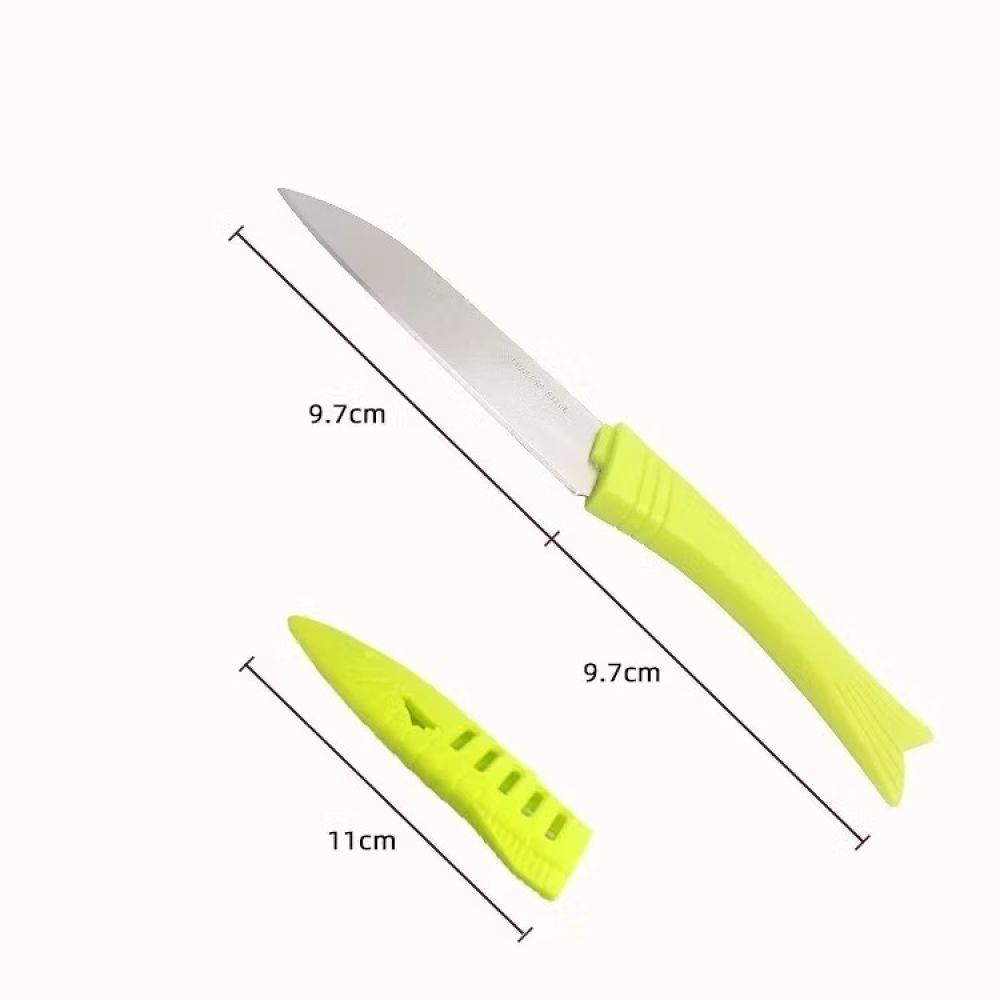 Dao gọt hoa quả mini vỏ bọc hình cá ảnh 2