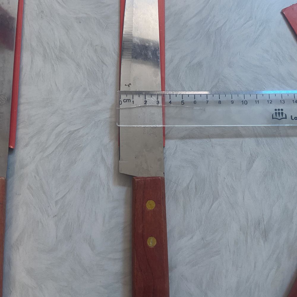 Dao thái kiểu Thái K313 lưỡi thép không gỉ cán gỗ - dài 28cm, bản 3.5cm ảnh 2