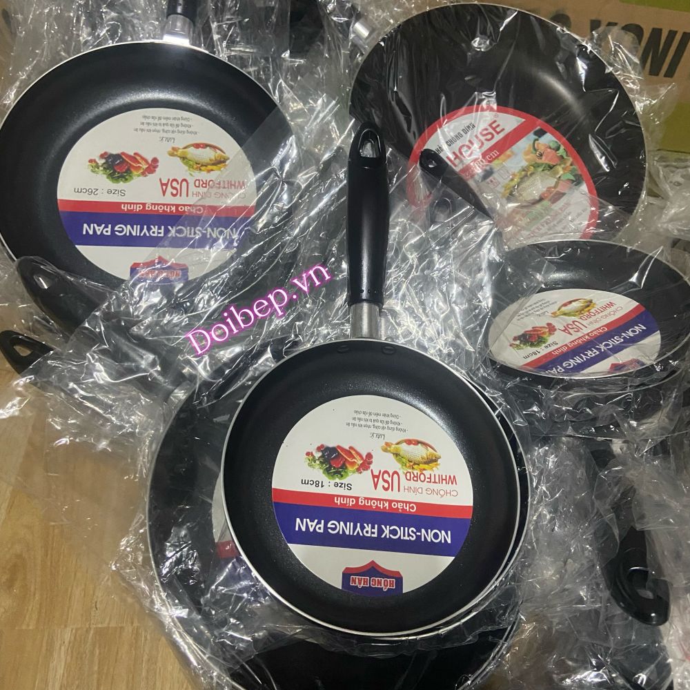 Chảo chống dính đun bếp ga và hồng ngoại - size từ 18cm đến 32cm ảnh 2