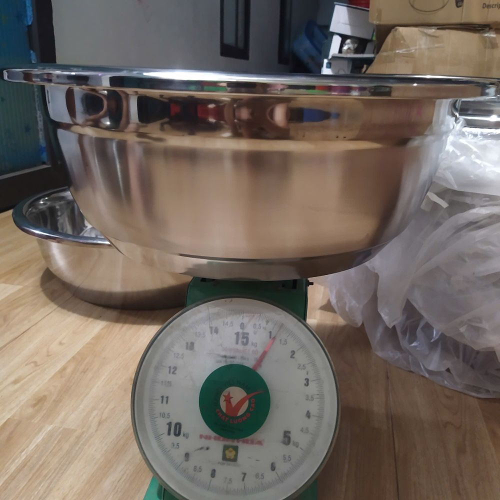 Chậu inox cỡ lớn loại dầy đẹp ảnh 2