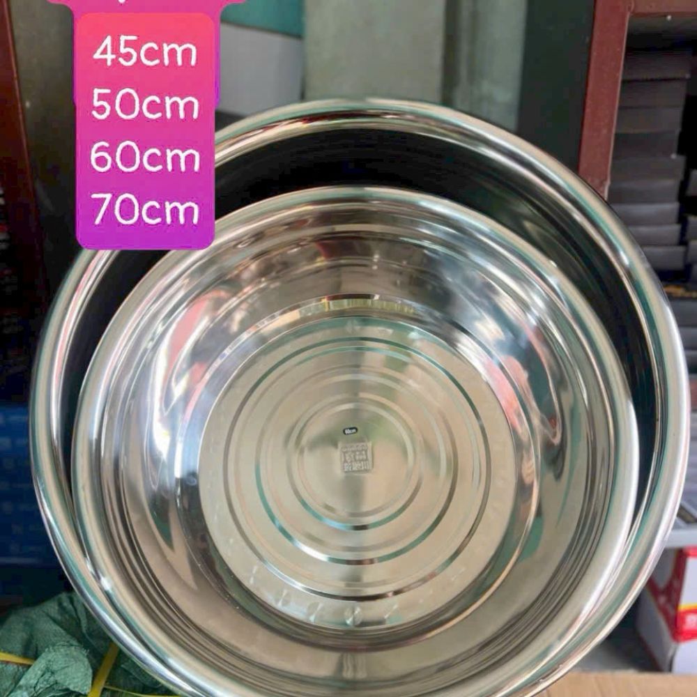 Chậu inox cỡ lớn loại dầy đẹp
