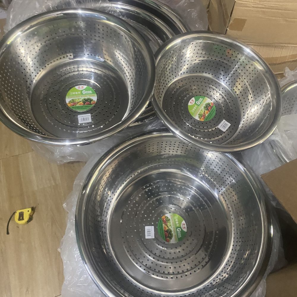 Rổ thép không rỉ lỗ to cỡ lớn size từ 45cm đến 60cm ảnh 5