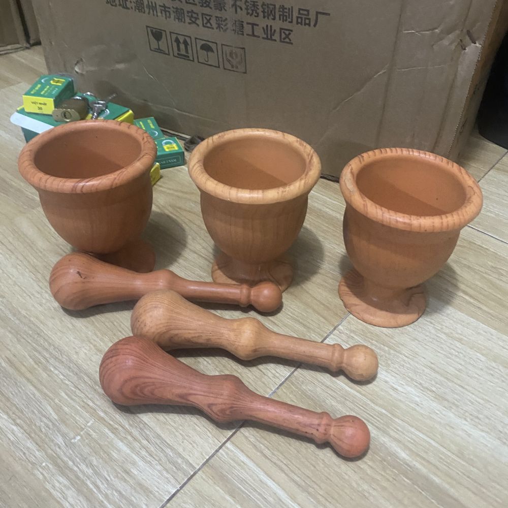 Bộ chày cối giã cua ảnh 2
