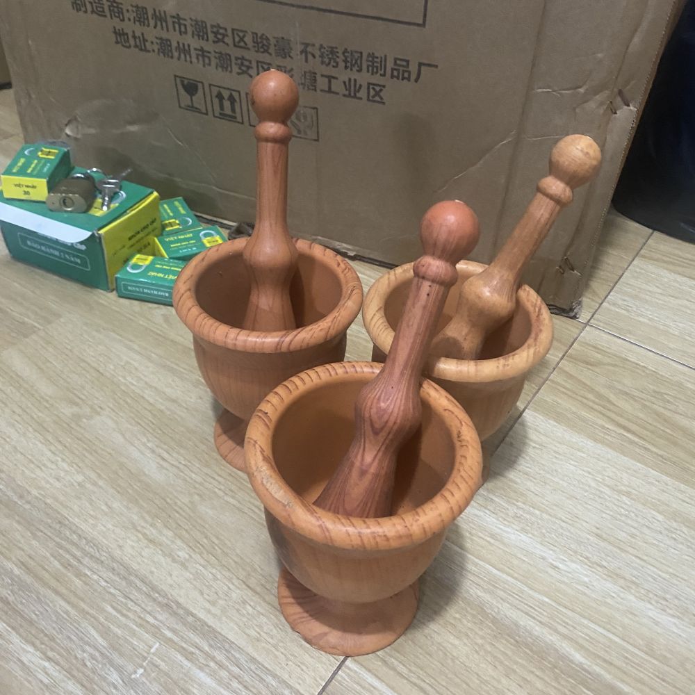 Bộ chày cối giã cua ảnh 4