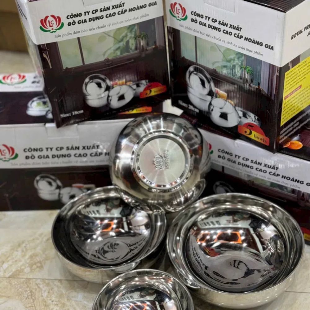 Tô Inox 2 Lớp Cách Nhiệt Hoàng Gia 14–20cm ảnh 2