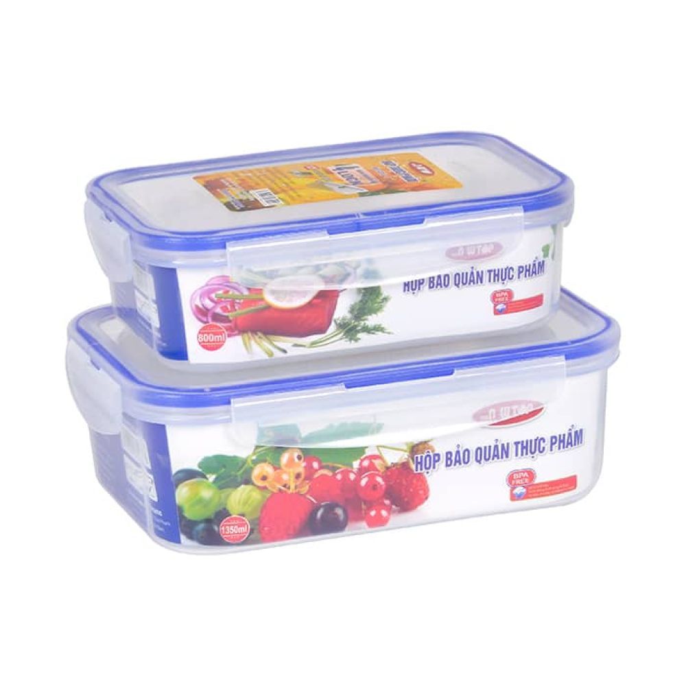 Bộ Hộp Bảo Quản Thực Phẩm 4 Khóa 2241 Song Long