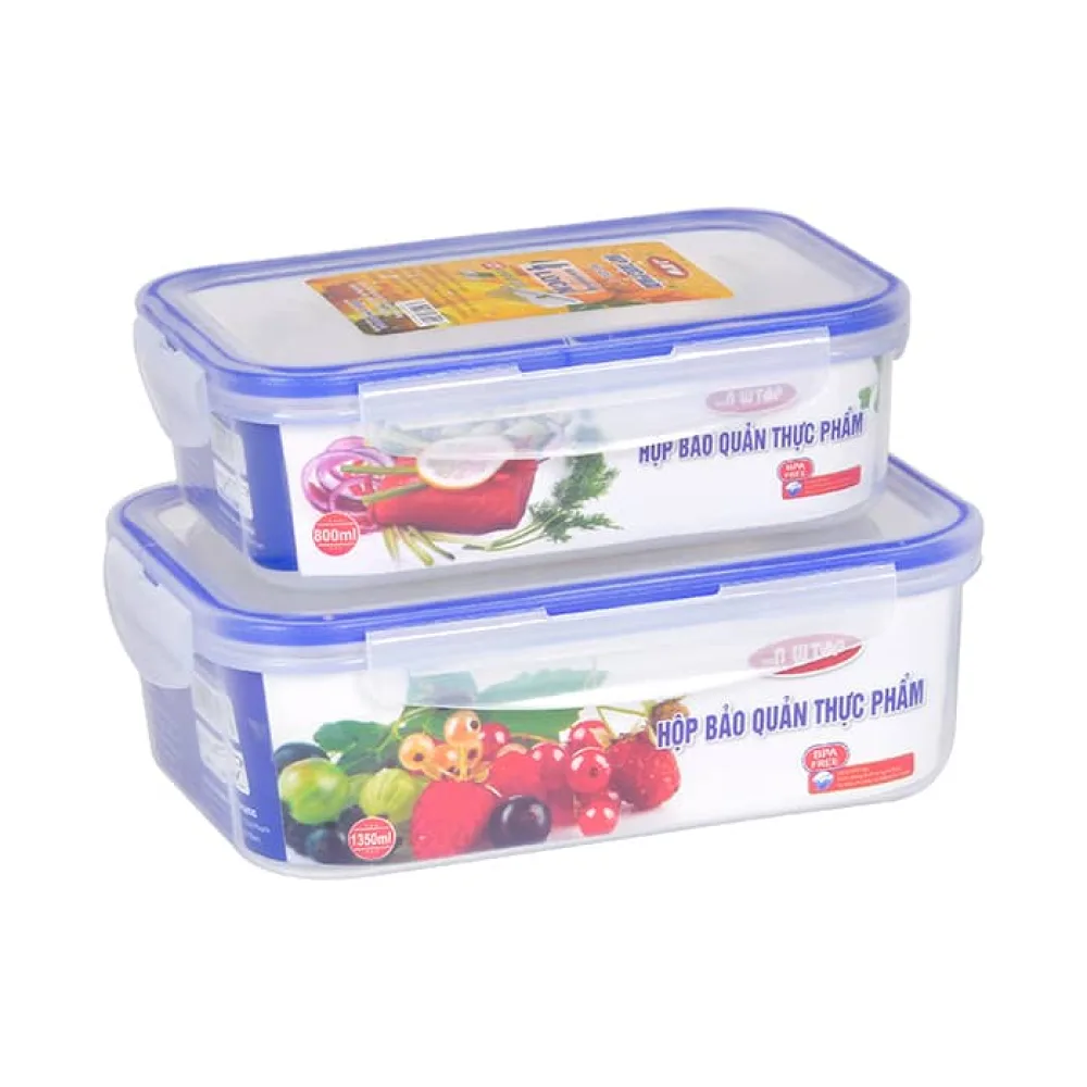 Bộ Hộp Bảo Quản Thực Phẩm 4 Khóa 2241 Song Long
