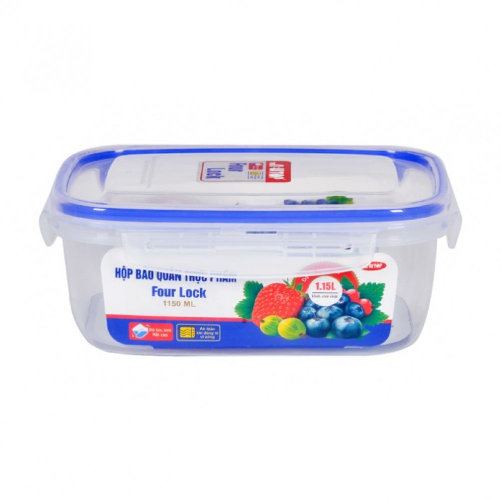 Bộ Hộp Bảo Quản Thực Phẩm Four Lock 4 Khóa Song Long ảnh 2