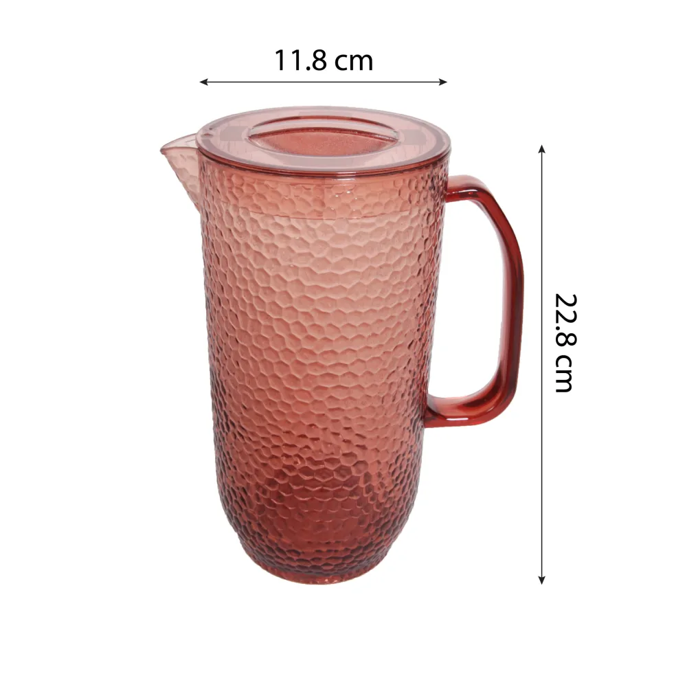 Ca đựng nước có nắp 1.95L vân vảy màu trong