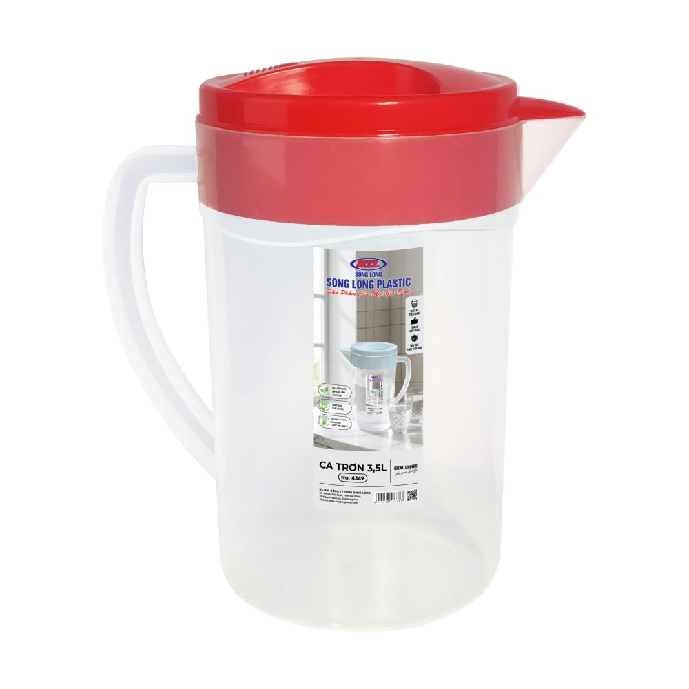 Ca đựng nước Song Long 3.5L nhựa PP có nắp ảnh 2