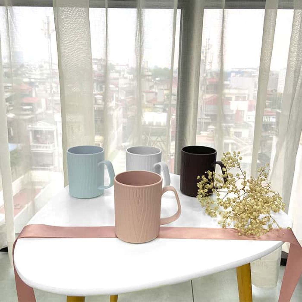 Cốc nhựa vân gỗ Song Long có quai ảnh 5