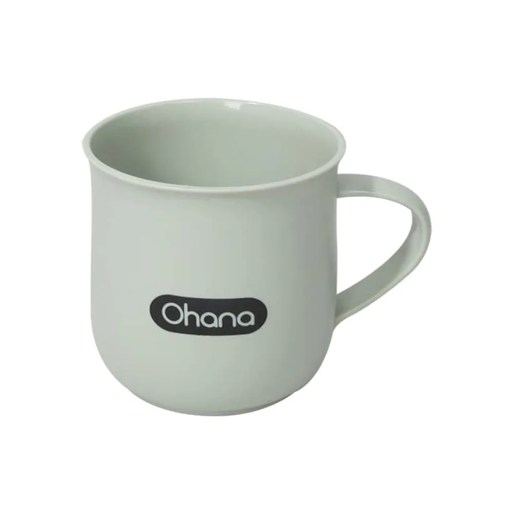 Cốc nhựa Ohana 350ml có quai kiểu men sứ
