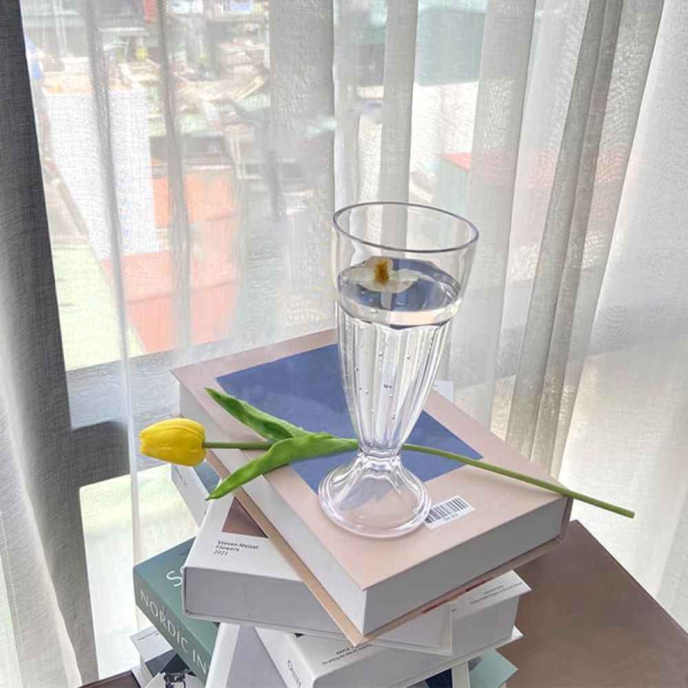 Ly sinh tố nhựa 8 cạnh có chân Song Long ảnh 4