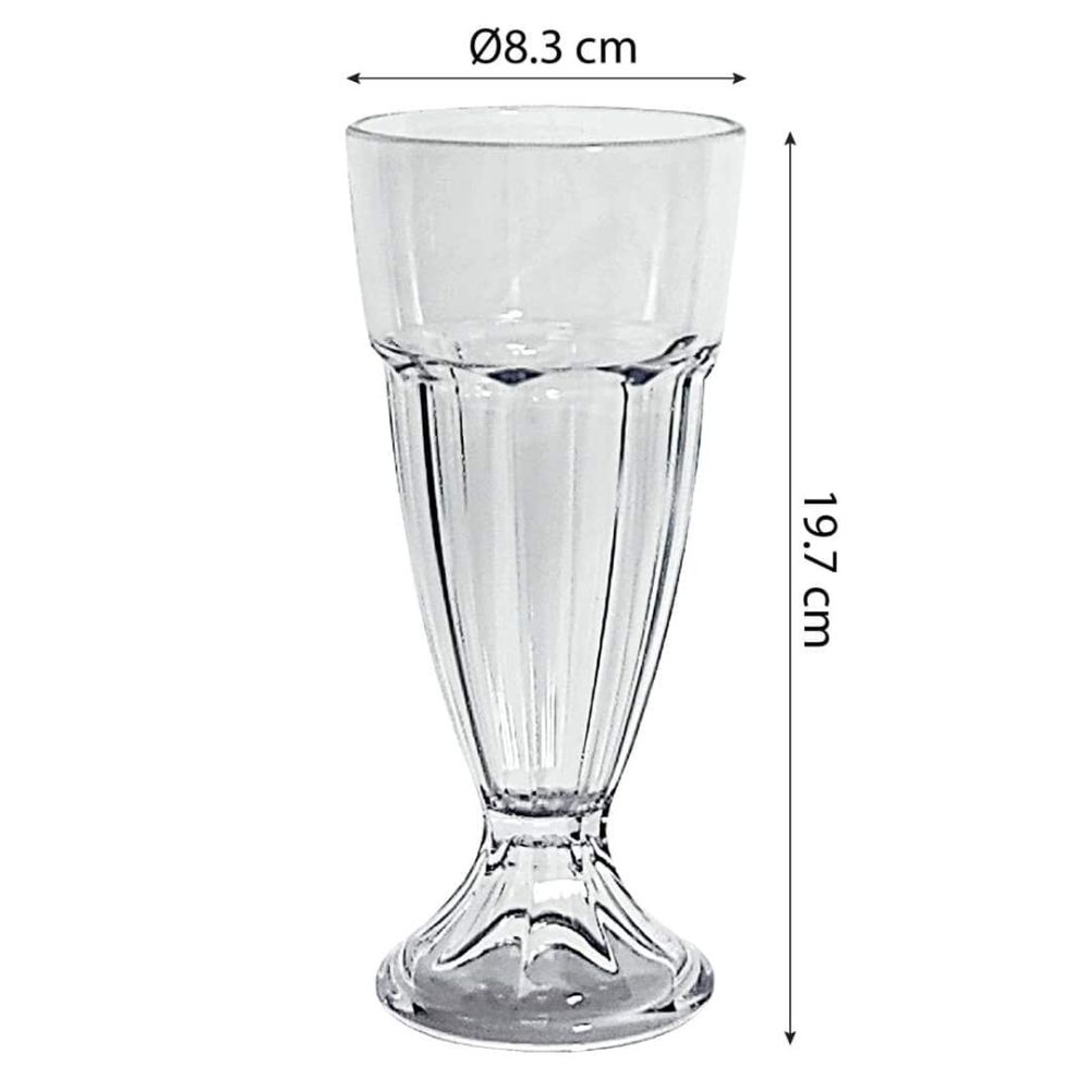 Ly sinh tố nhựa 8 cạnh có chân Song Long