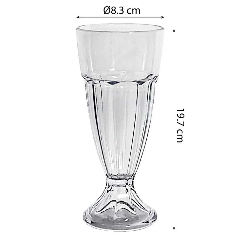Ly sinh tố nhựa 8 cạnh có chân Song Long