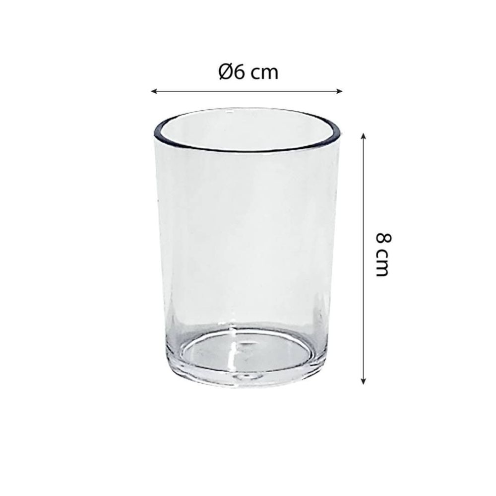 Bộ 10 cốc trà nhựa trong cỡ nhỏ Song Long Ø6 x 8 cm (mã 2365)
