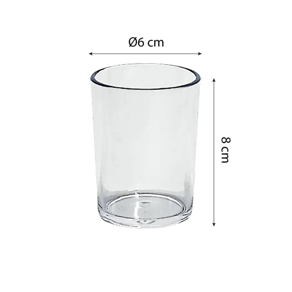 Bộ 10 cốc trà nhựa trong cỡ nhỏ Song Long Ø6 x 8 cm (mã 2365)