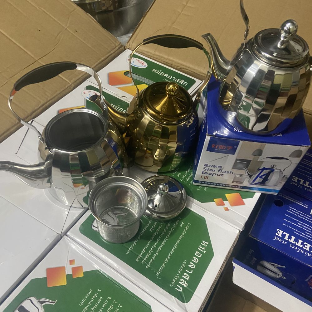 Ấm đun nước inox có lưới lọc trà (1L/1.5L/2L) ảnh 3
