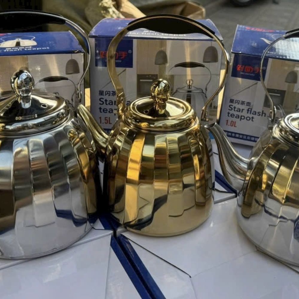 Ấm đun nước inox có lưới lọc trà (1L/1.5L/2L)